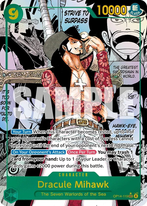 Dracule Mihawk OP14-119 Manga Rare