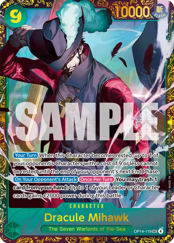 Dracule Mihawk OP14-119 Alternate Art