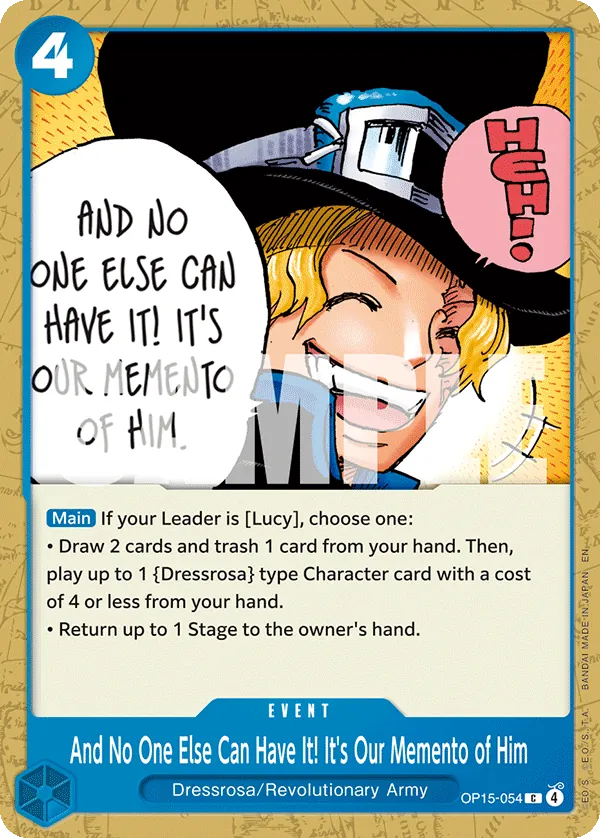And No One Else Can Have It! It's Our Memento of Him OP15-054 Normal