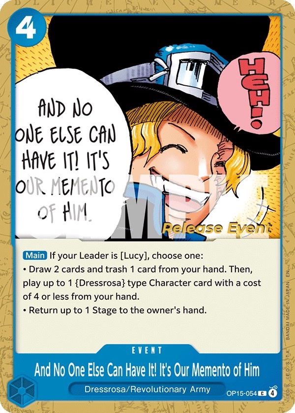 And No One Else Can Have It! It's Our Memento of Him OP15-054 Normal