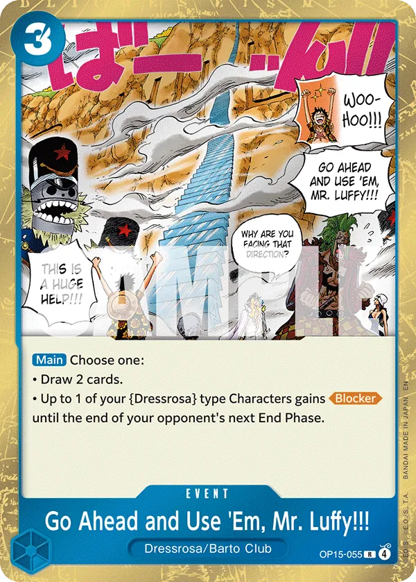 Go Ahead and Use 'Em, Mr. Luffy!!! OP15-055 Normal