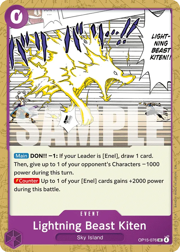 Lightning Beast Kiten OP15-076 Normal