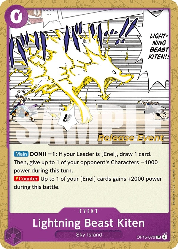 Lightning Beast Kiten OP15-076 Normal