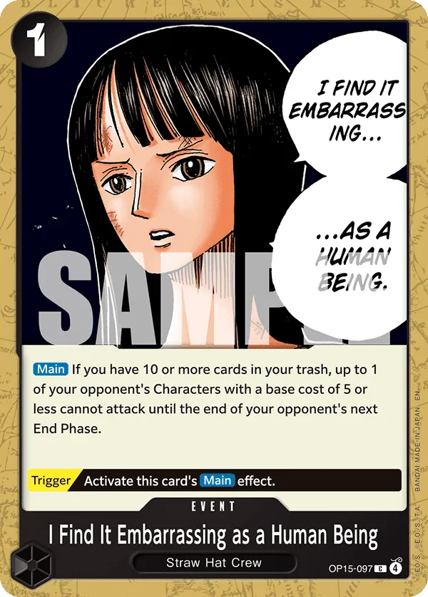 I Find It Embarrassing as a Human Being OP15-097 Normal