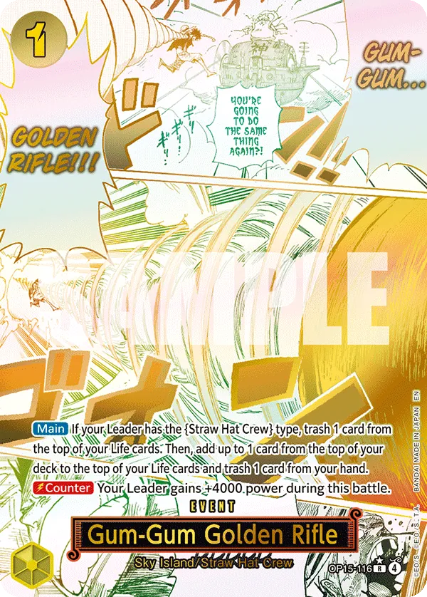 Gum-Gum Golden Rifle OP15-116 Parallel