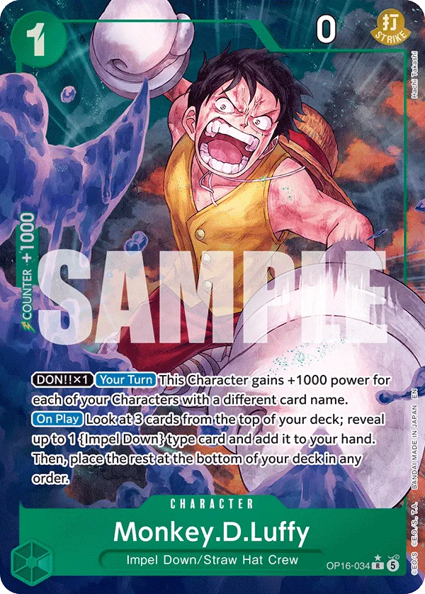 Monkey.D.Luffy OP16-034 Parallel