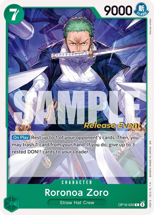 Roronoa Zoro OP16-035 Normal