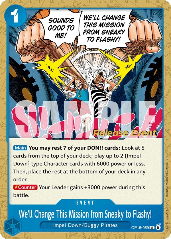 We'll Change This Mission from Sneaky to Flashy! OP16-059 Normal