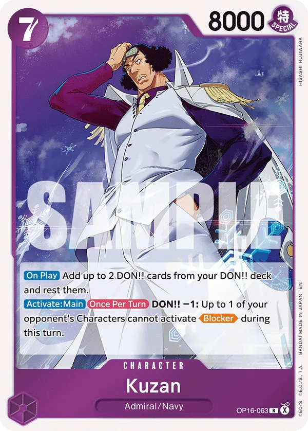 Kuzan OP16-063 Normal One Piece TCG card