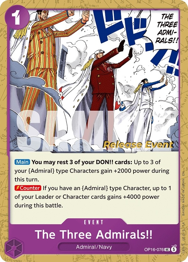 The Three Admirals!! OP16-076 Normal