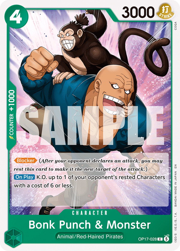 Bonk Punch & Monster OP17-028 Normal