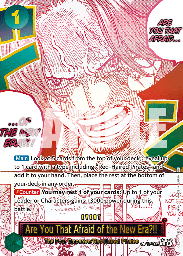 Are You That Afraid of the New Era?!! OP17-037 Alternate Art