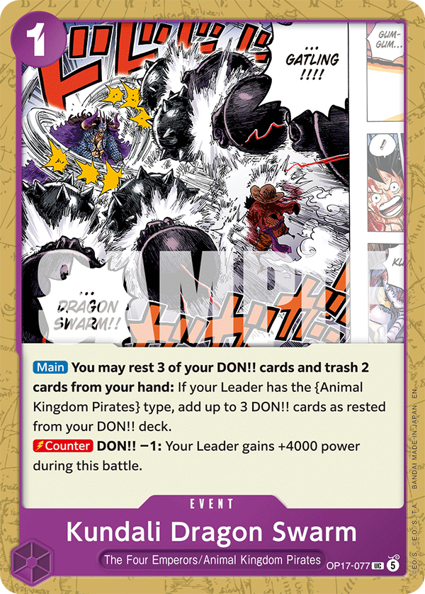 Kundali Dragon Swarm OP17-077 Normal