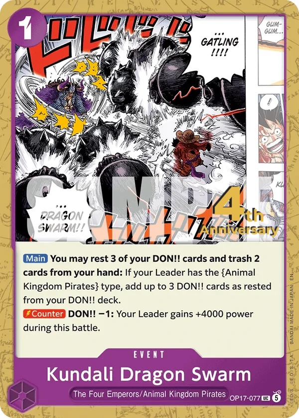 Kundali Dragon Swarm OP17-077 Normal