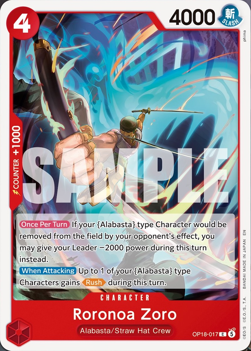 Roronoa Zoro OP18-017 Normal