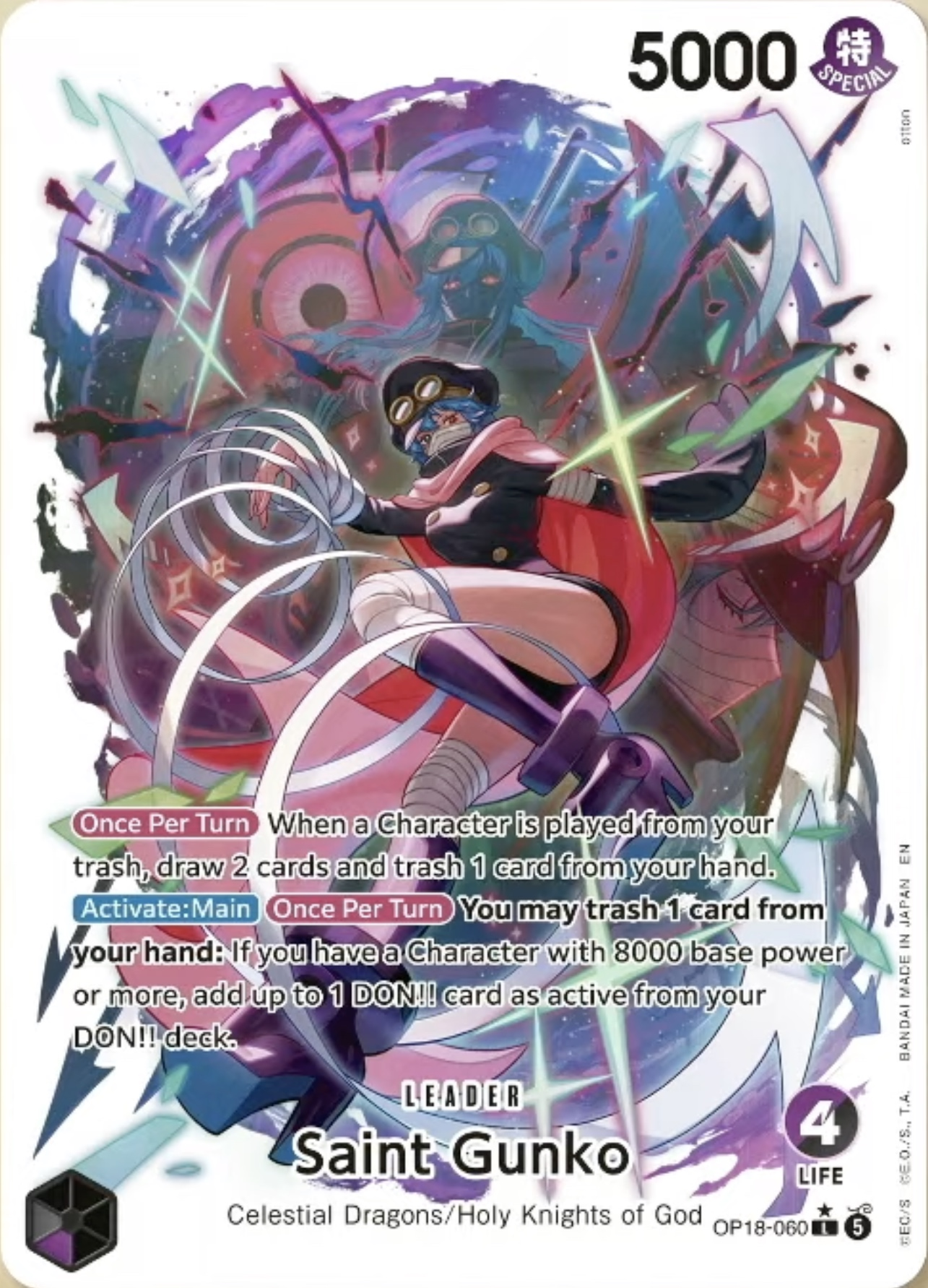 Saint Gunko OP18-060 Alternate Art