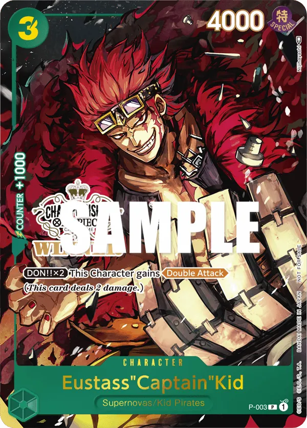 Eustass"Captain"Kid P-003 Alternate Art One Piece TCG card