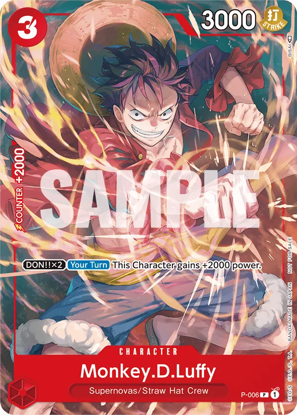 Monkey.D.Luffy P-006 Alternate Art