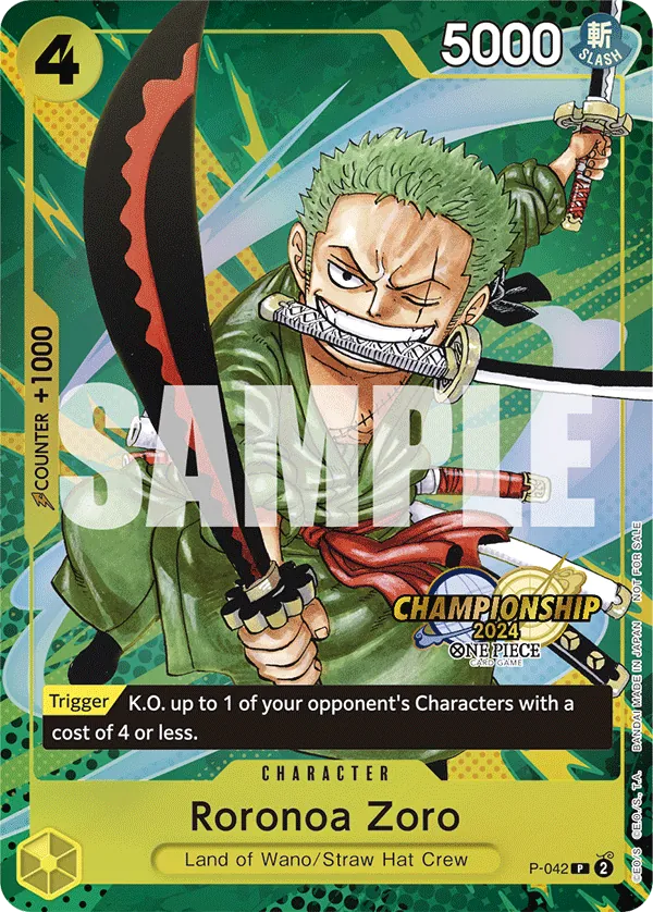 Roronoa Zoro P-042 Alternate Art