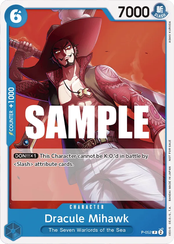 Dracule Mihawk P-052 Alternate Art