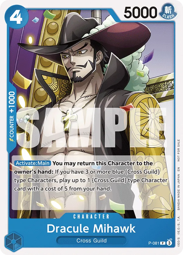 Dracule Mihawk P-081 Alternate Art