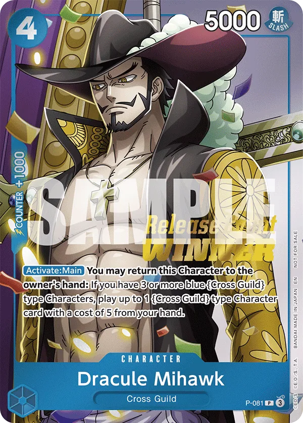 Dracule Mihawk P-081 Full Art