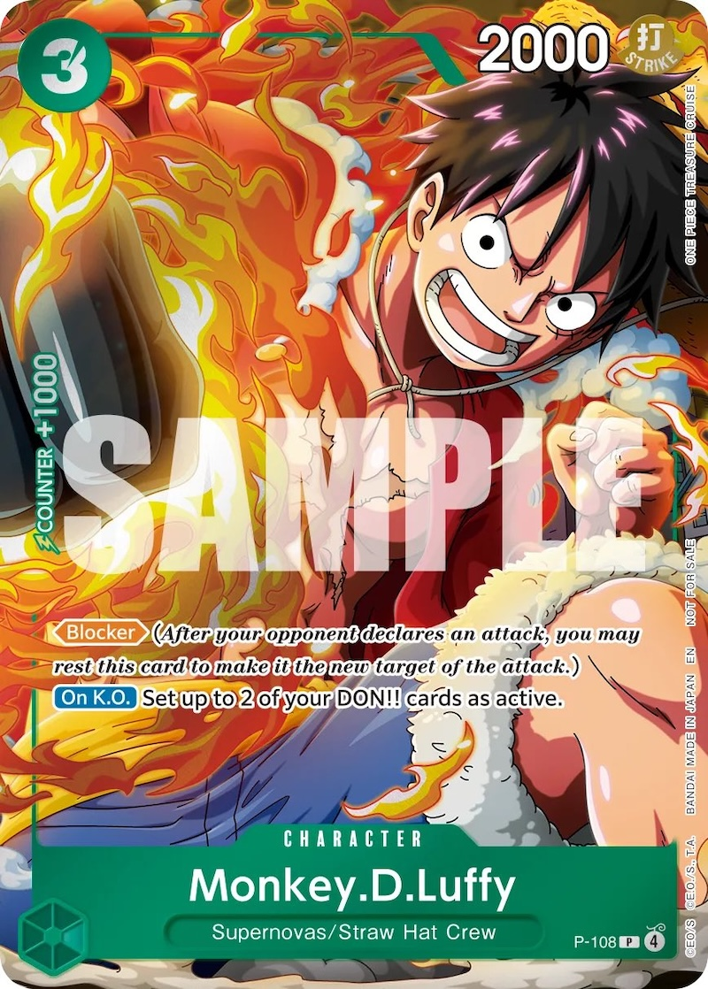 Monkey.D.Luffy P-108 Normal One Piece TCG card