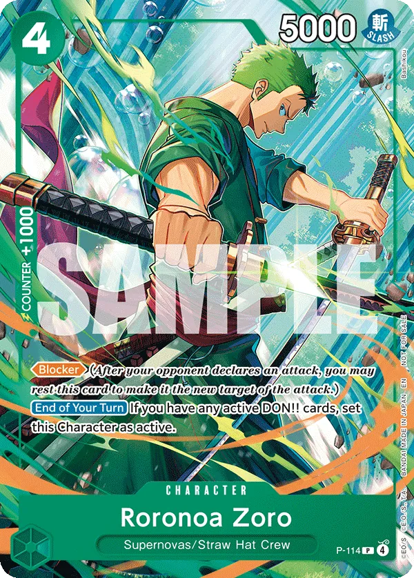 Roronoa Zoro P-114 Alternate Art