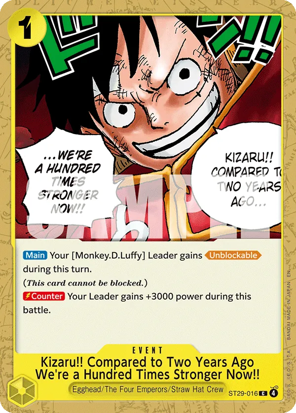 Kizaru!! Compared to Two Years Ago We're a Hundred Times Stronger Now!! ST29-016 Normal