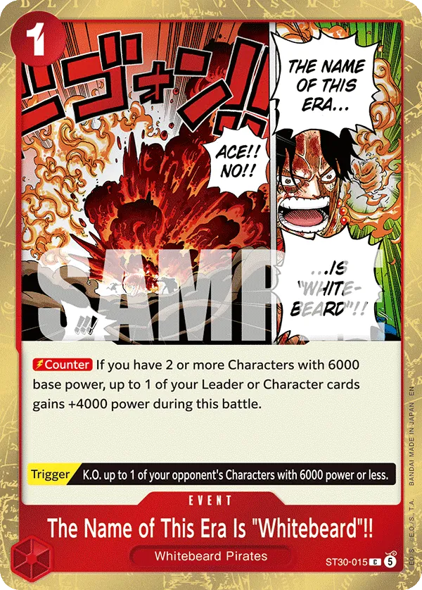 The Name of This Era Is "Whitebeard"!! ST30-015 Normal