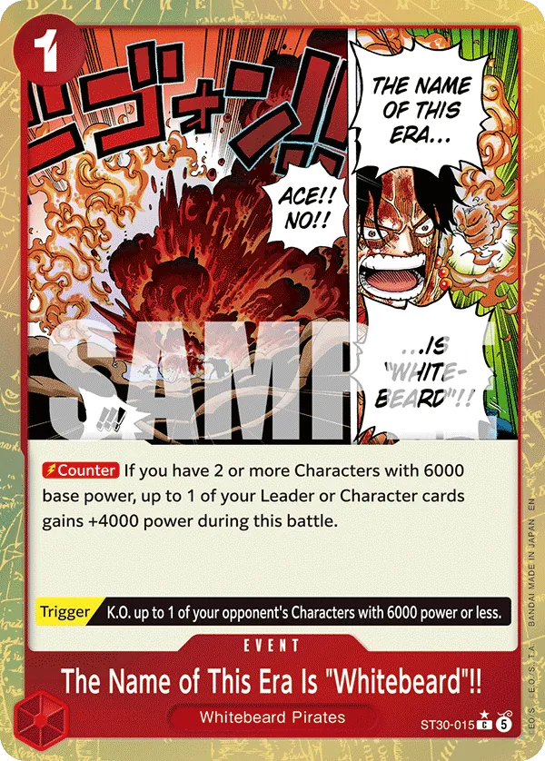 The Name of This Era Is "Whitebeard"!! ST30-015 Parallel