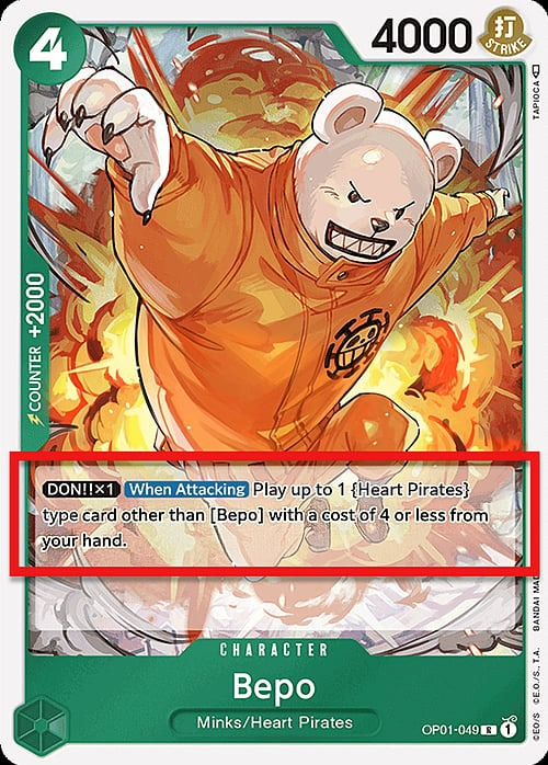 Bepo OP01-049 Alternate Art