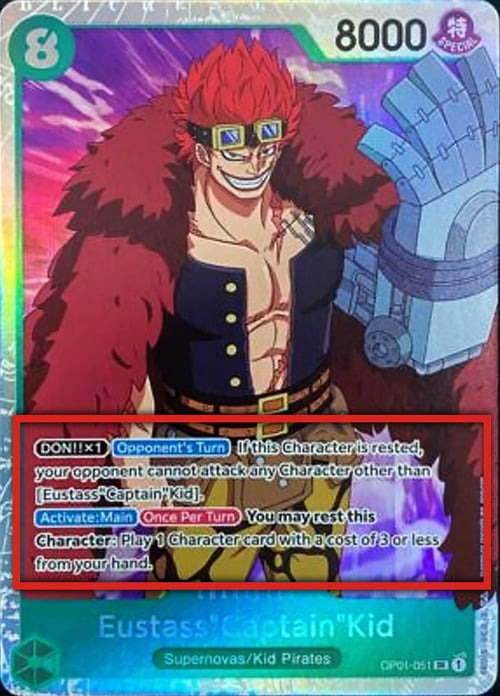 Eustass"Captain"Kid OP01-051 Alternate Art