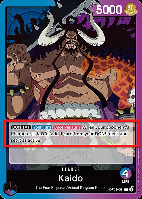 Kaido OP01-061 Alternate Art