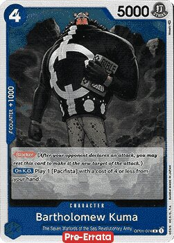 Bartholomew Kuma OP01-074 Alternate Art