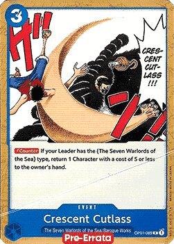 Crescent Cutlass OP01-089 Alternate Art