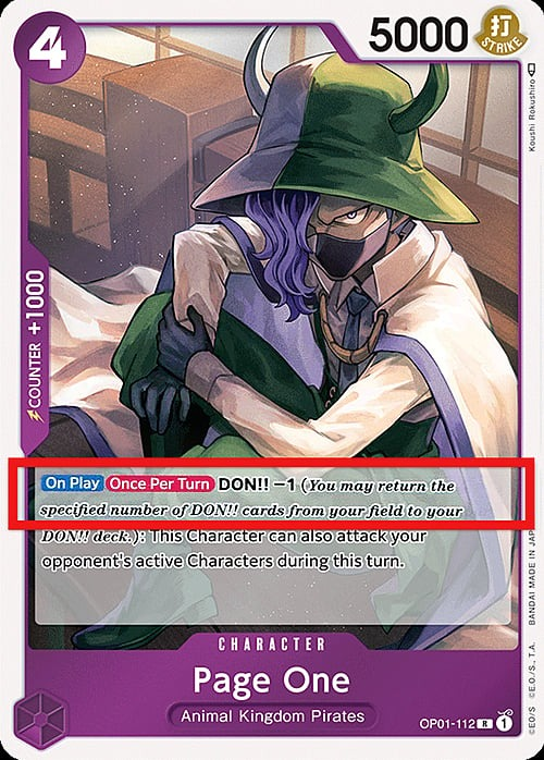Page One OP01-112 Alternate Art