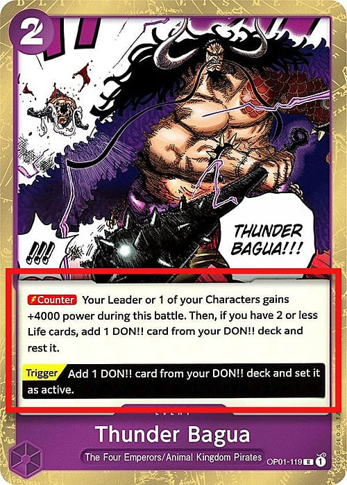 Thunder Bagua OP01-119 Alternate Art