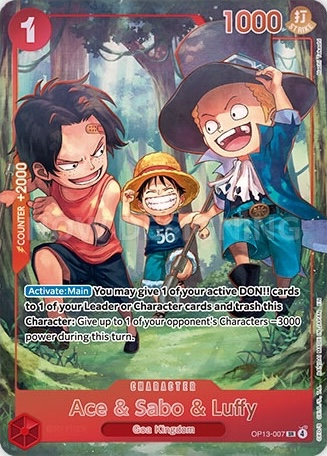 Ace & Sabo & Luffy OP13-007 Alternate Art