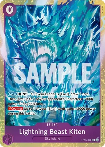 Lightning Beast Kiten OP15-076 Alternate Art