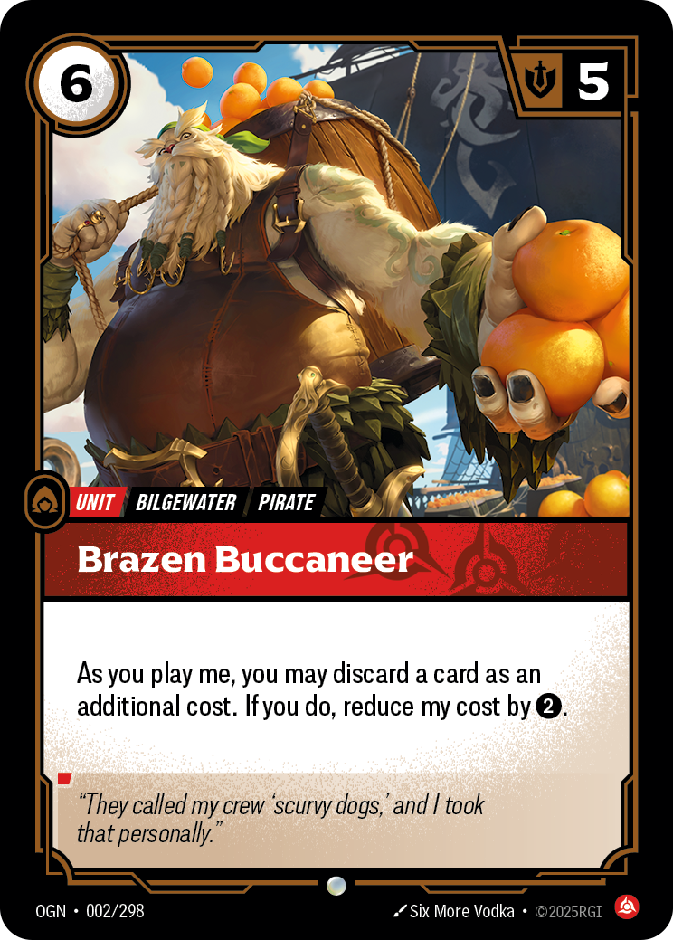 Brazen Buccaneer OGN-002/298 Normal Riftbound card