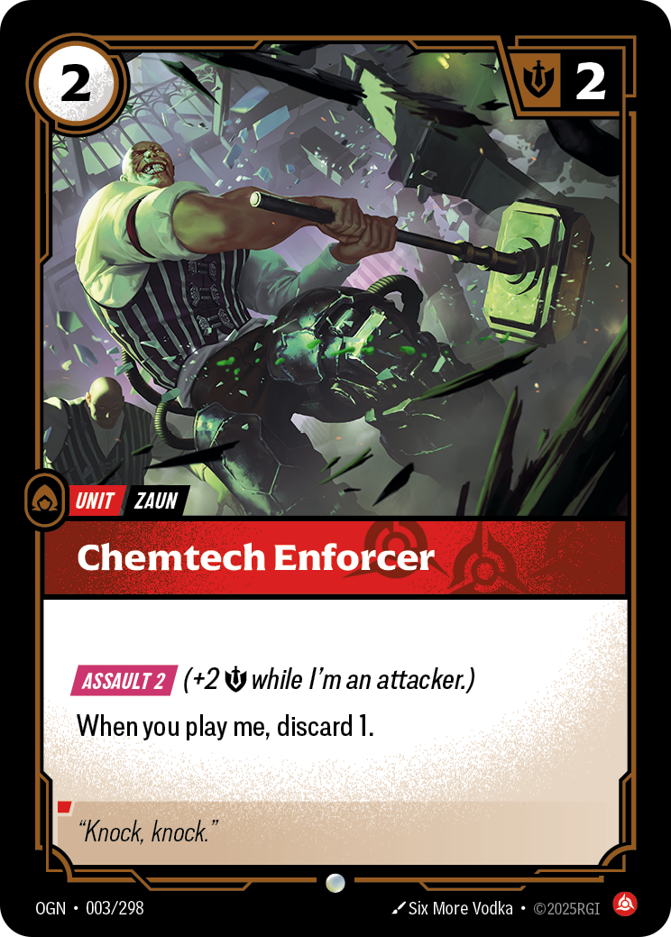 Chemtech Enforcer OGN-003/298 Normal Riftbound card