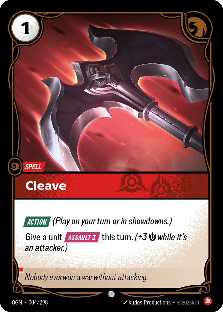 Cleave OGN-004/298 Normal Riftbound card