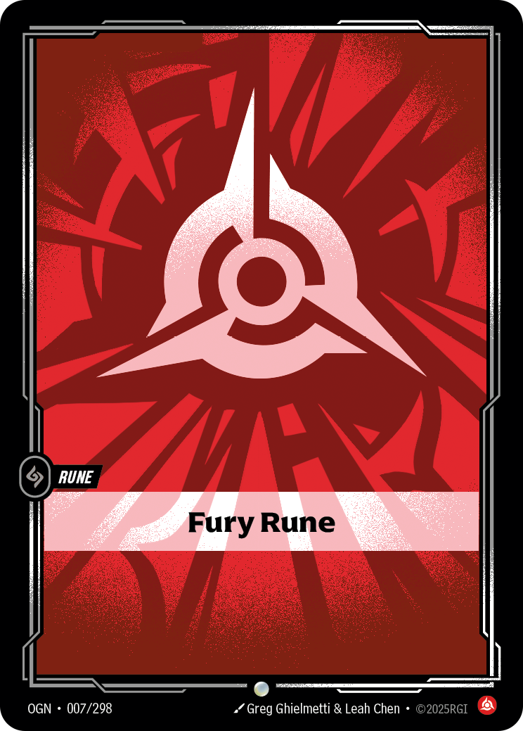 Fury Rune OGN-007/298 Normal Riftbound card