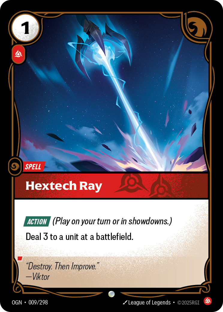 Hextech Ray OGN-009/298 Normal Riftbound card