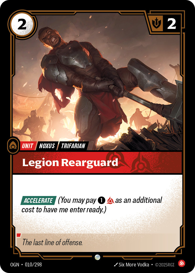 Legion Rearguard OGN-010/298 Normal Riftbound card