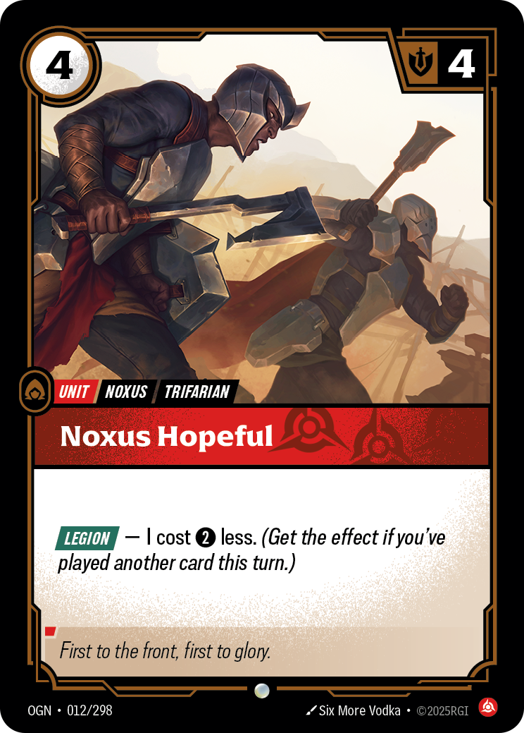 Noxus Hopeful OGN-012/298 Normal Riftbound card