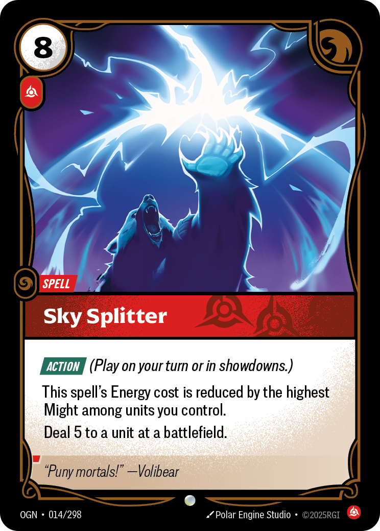 Sky Splitter OGN-014/298 Normal Riftbound card