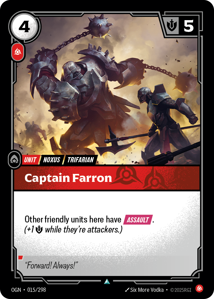 Captain Farron OGN-015/298 Normal Riftbound card