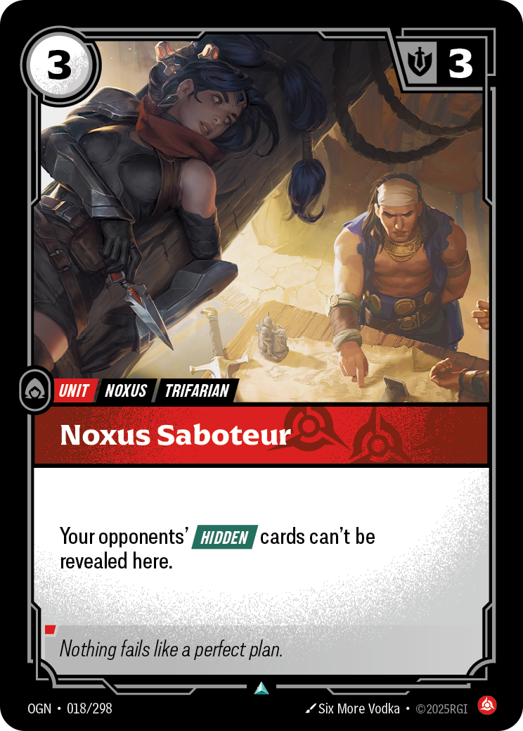 Noxus Saboteur OGN-018/298 Normal Riftbound card
